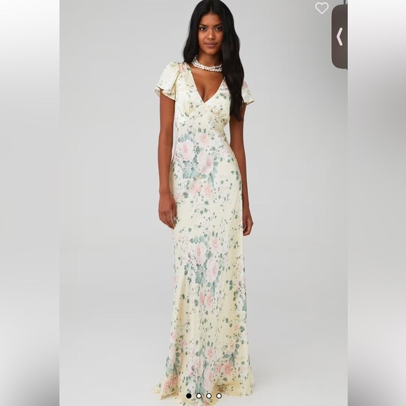 Selkie the flutter slip Maxi Dress - Picture 1 of 13